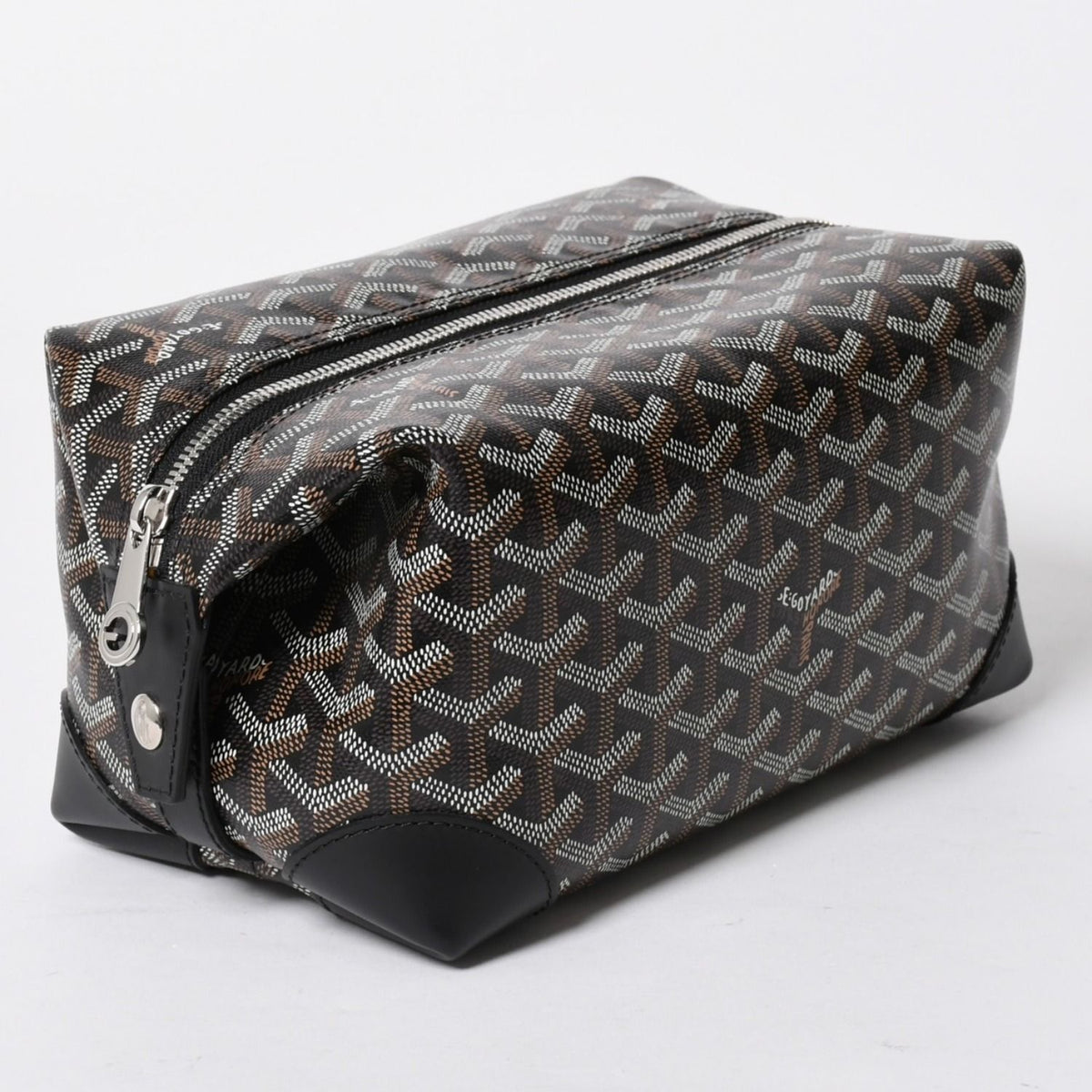 Goyard Bowling 25 Toiletry Clutch Leather Black — view 3