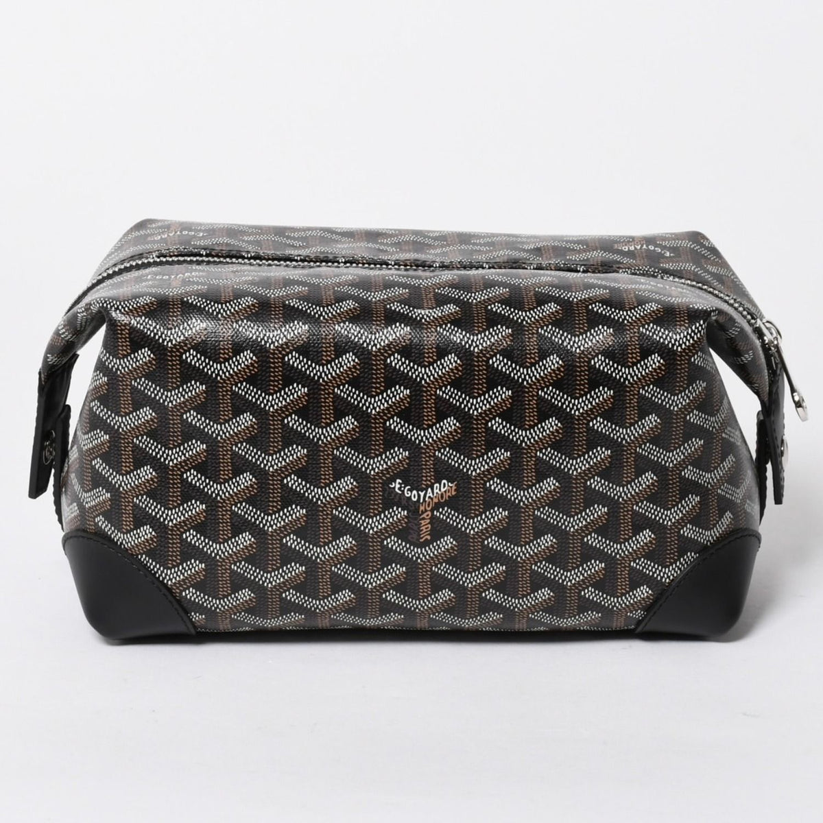 Goyard Bowling 25 Toiletry Clutch Leather Black — view 2