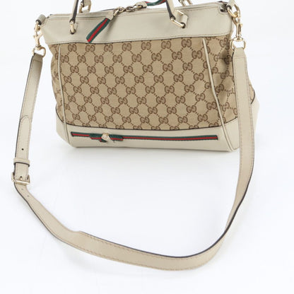 Gucci GG Canvas Sherry Mayfair Leather 2-Way Shoulder Bag — view 3