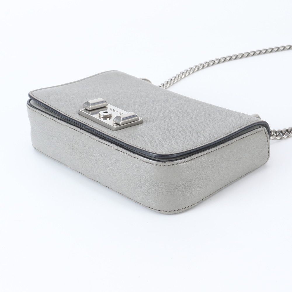 Miu Miu Leather 2-Way Chain Shoulder Bag Crossbody — view 5