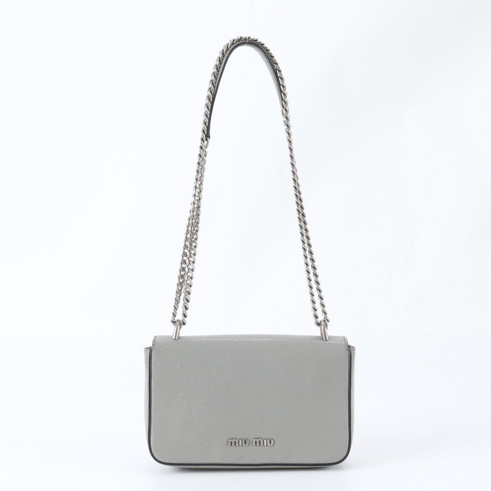 Miu Miu Leather 2-Way Chain Shoulder Bag Crossbody — view 3