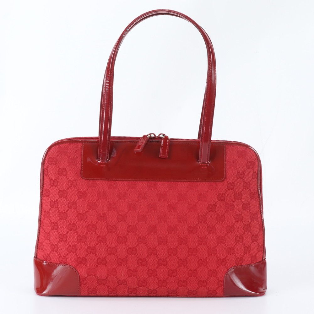 Gucci GG Canvas Leather Tote Shoulder