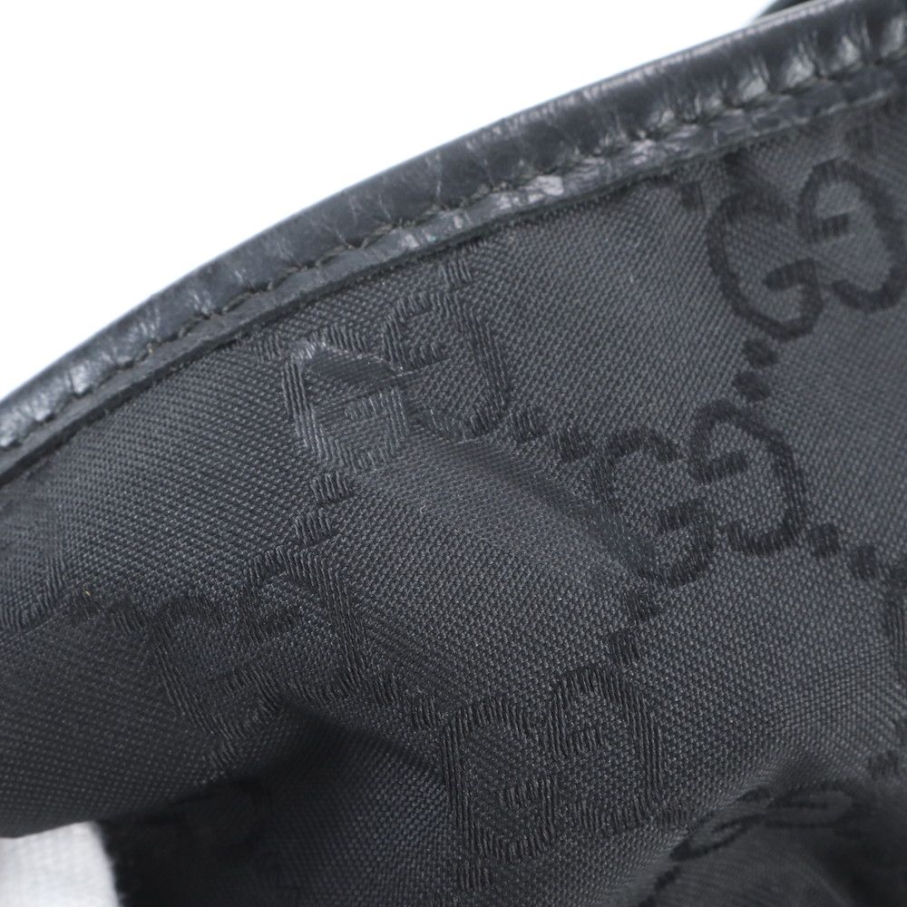Gucci GG Leather Tote Shoulder Business Document Black — view 8