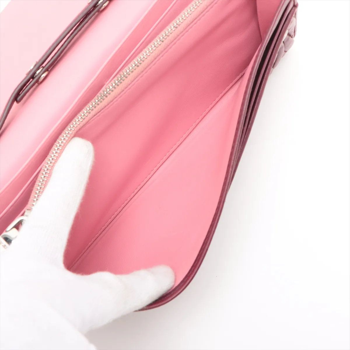 Miu Miu Matelasse Chain Wallet Shoulder Bag Leather — view 7
