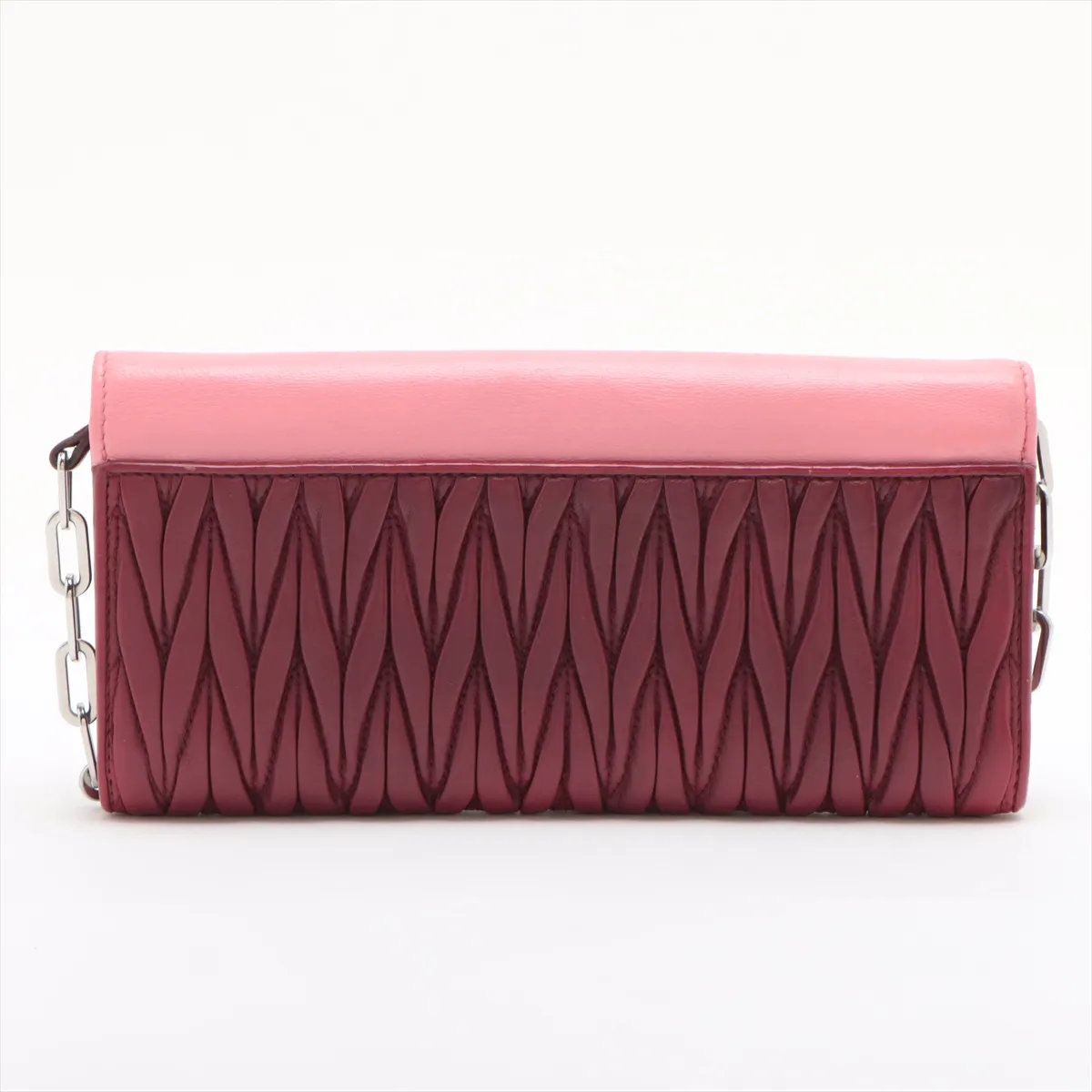 Miu Miu Matelasse Chain Wallet Shoulder Bag Leather — view 2