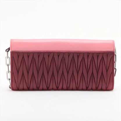 Miu Miu Matelasse Chain Wallet Shoulder Bag Leather — view 2