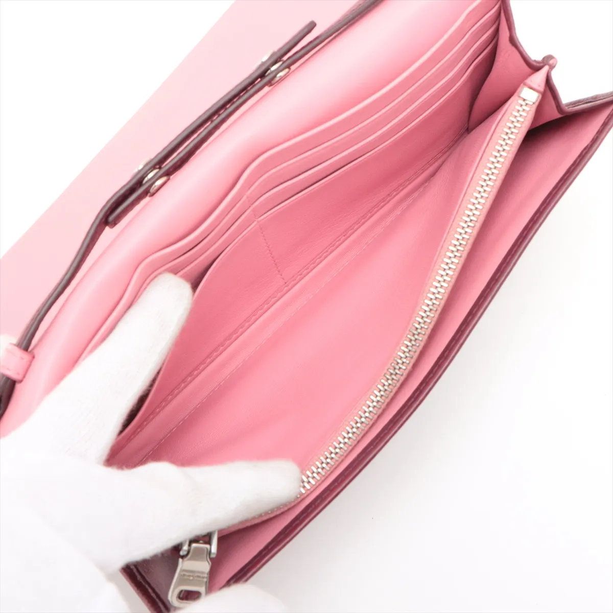 Miu Miu Matelasse Chain Wallet Shoulder Bag Leather — view 6