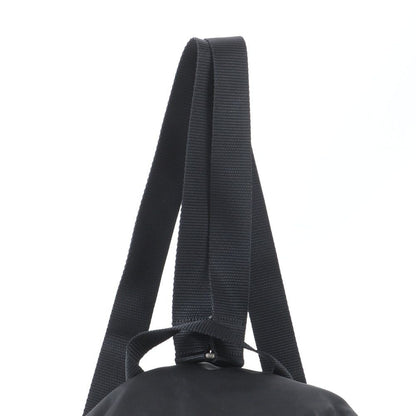 Prada Tessuto Nylon Triangle Logo Leather Backpack Black — view 2