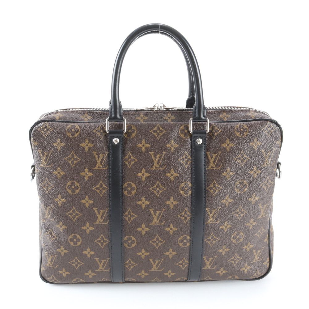 Louis Vuitton Monogram Macassar Porte Documents Voyage Business Bag