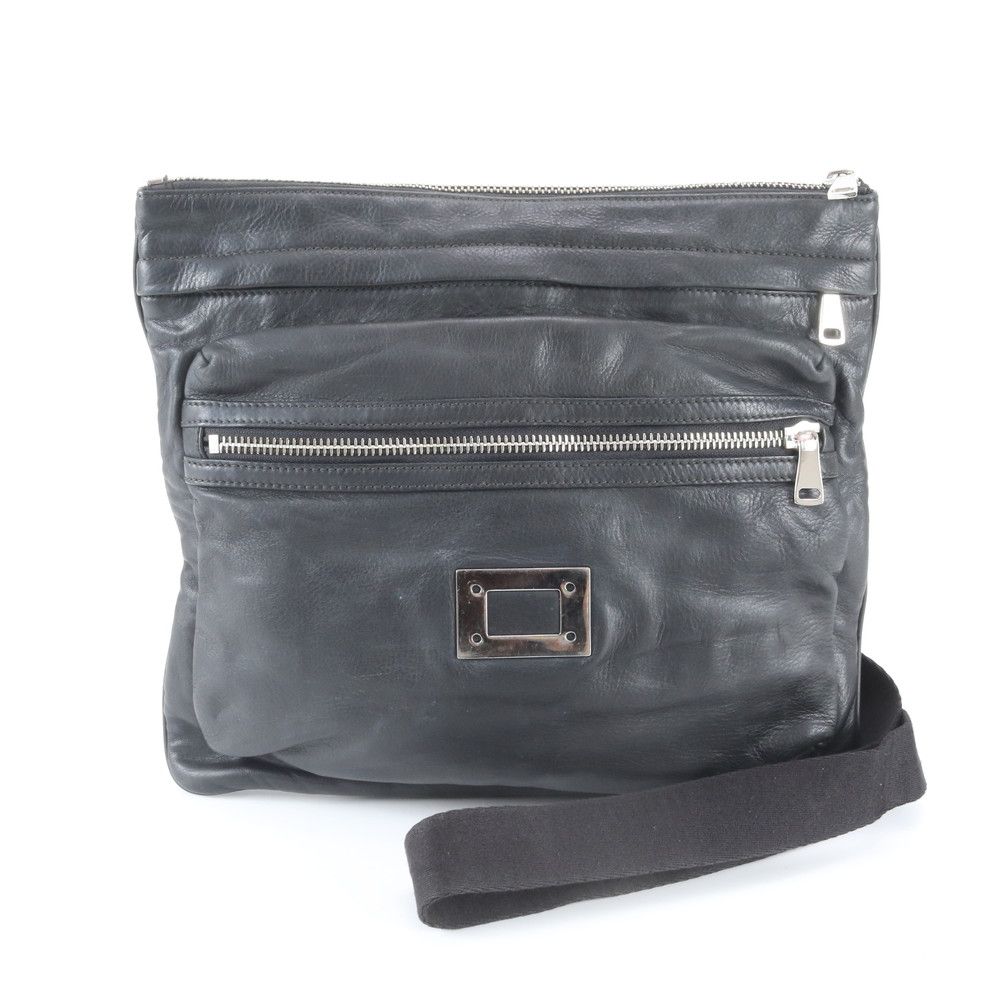 Dolce & Gabbana D&G Leather Shoulder Bag Crossbody Messenger Black