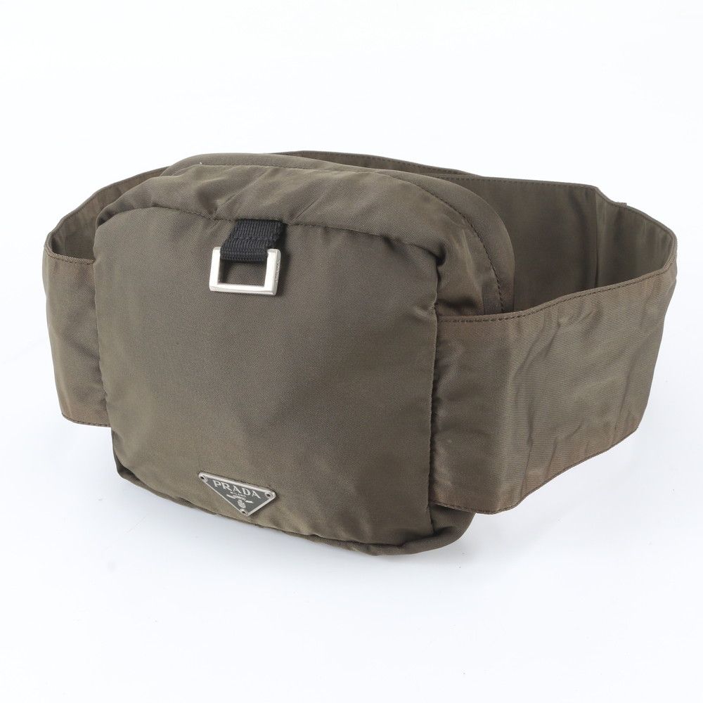 Prada Tessuto Nylon Triangle Logo Waist Bag Body Pouch