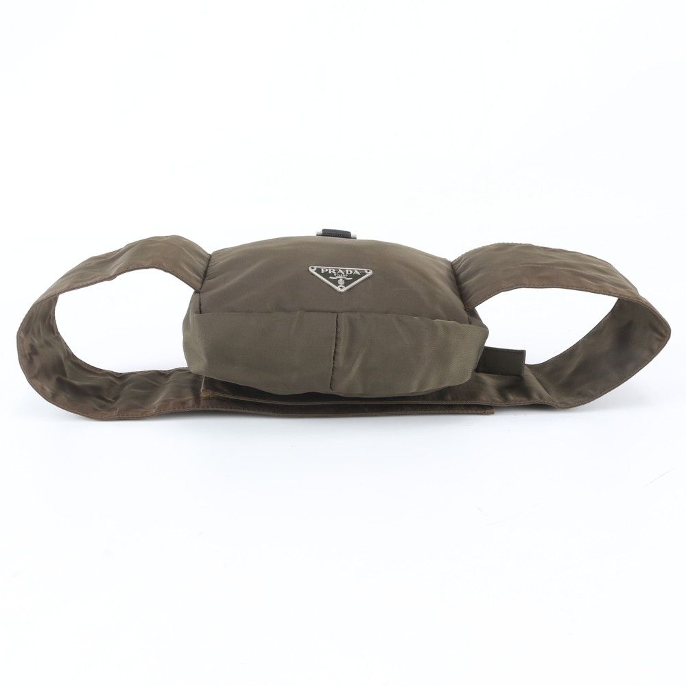 Prada Tessuto Nylon Triangle Logo Waist Bag Body Pouch — view 5