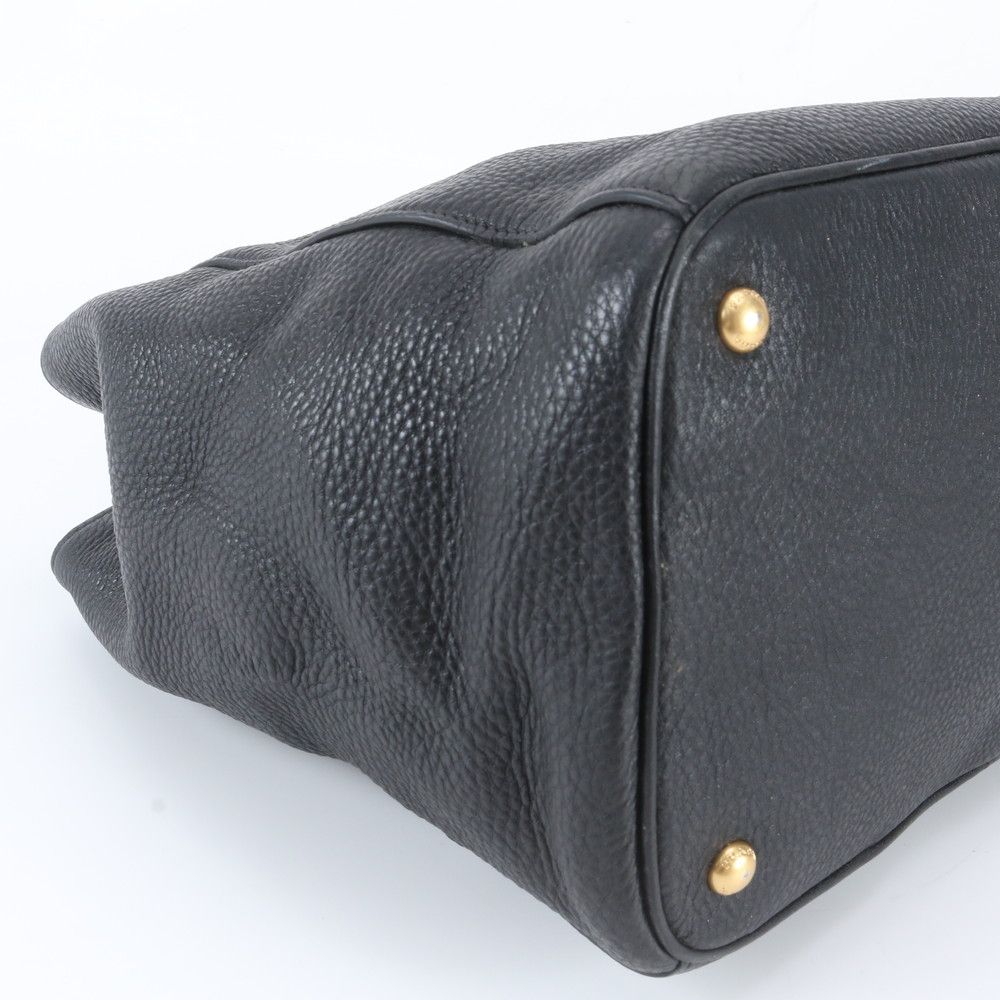 Prada Triangle Logo Leather Tote — view 6