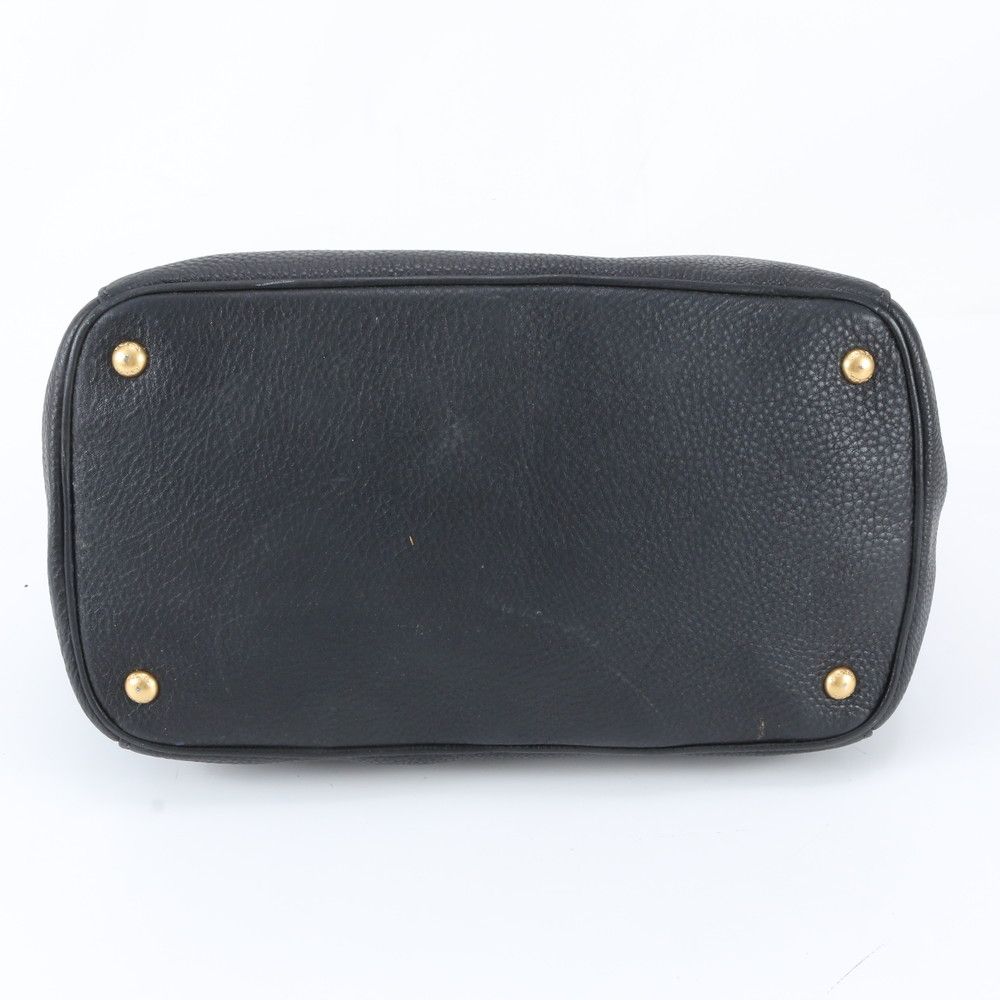 Prada Triangle Logo Leather Tote — view 5