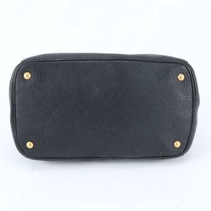 Prada Triangle Logo Leather Tote — view 5