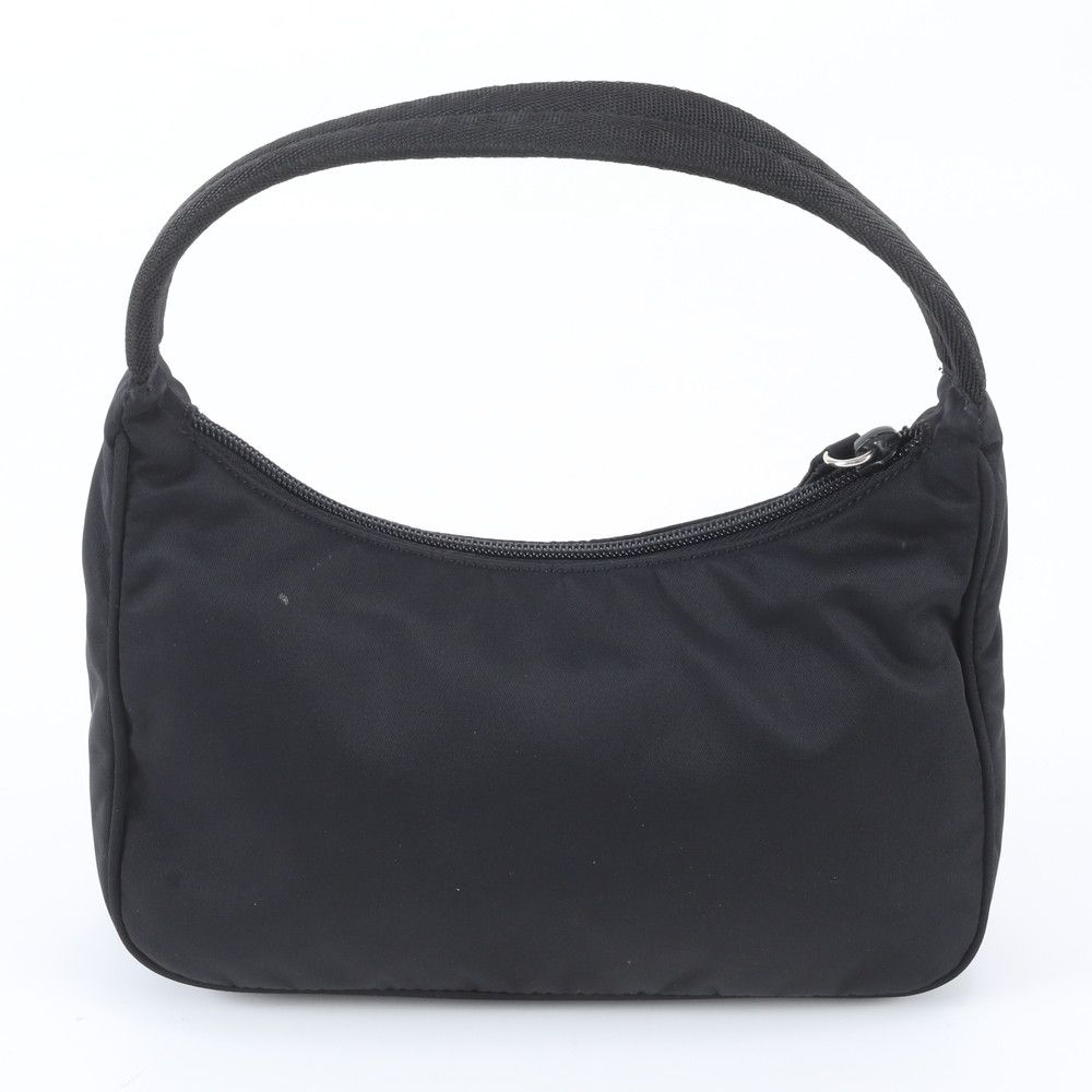 Prada Tessuto Nylon Triangle Logo Handbag Black Brands — view 3