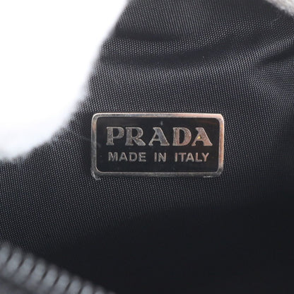 Prada Tessuto Nylon Triangle Logo Handbag Black Brands — view 8