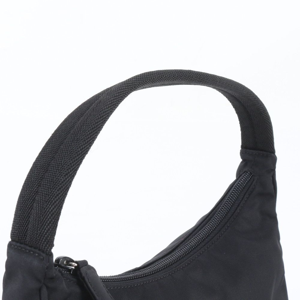 Prada Tessuto Nylon Triangle Logo Handbag Black Brands — view 2