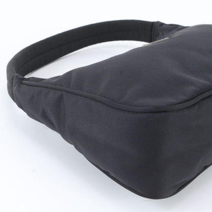 Prada Tessuto Nylon Triangle Logo Handbag Black Brands — view 6