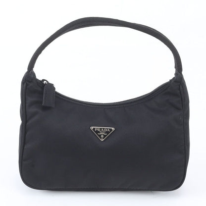 Prada Tessuto Nylon Triangle Logo Handbag Black Brands