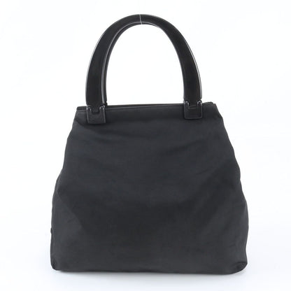 Prada Tessuto Nylon Plastic Handle Handbag Tote Black