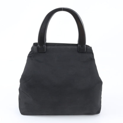 Prada Tessuto Nylon Plastic Handle Handbag Tote Black — view 3