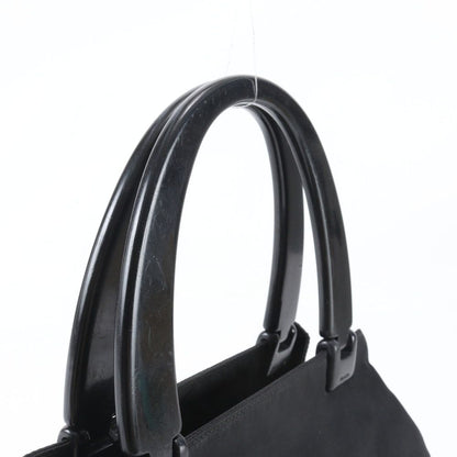 Prada Tessuto Nylon Plastic Handle Handbag Tote Black — view 2