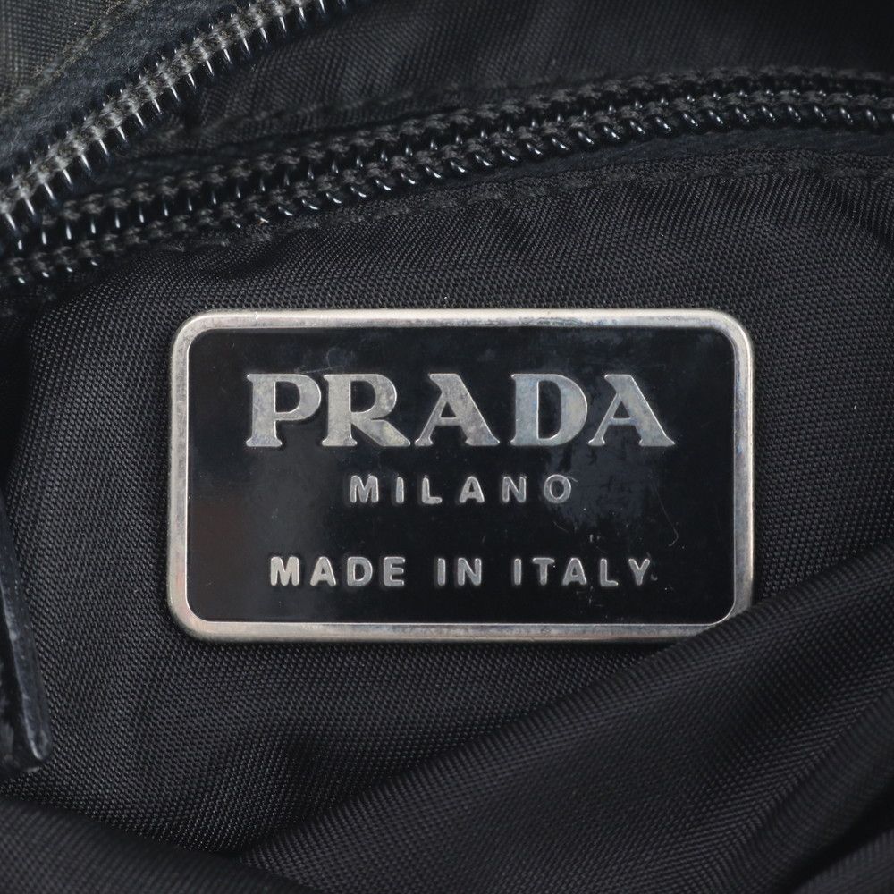 Prada Tessuto Nylon Triangle Logo Shoulder Bag Crossbody Messenger Black — view 8