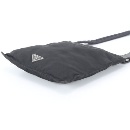 Prada Tessuto Nylon Triangle Logo Shoulder Bag Crossbody Messenger Black — view 4