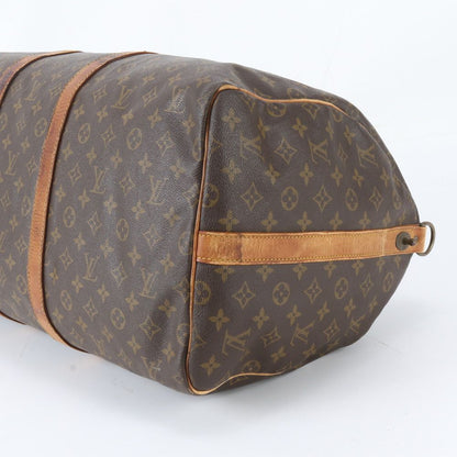Louis Vuitton Monogram Keepall 55 Leather Boston Bag Tote Carry — view 4