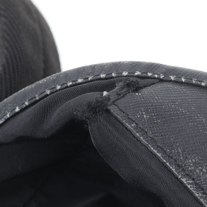 Prada Tessuto Nylon Triangle Logo Leather Backpack — view 8