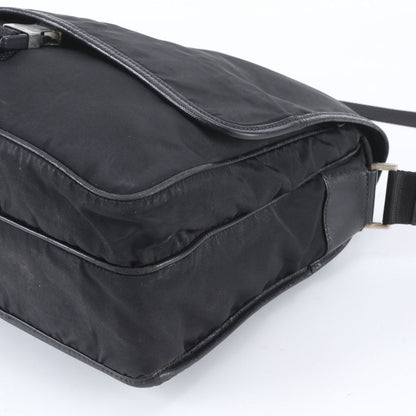 Prada Tessuto Nylon Shoulder Bag Crossbody Messenger Black — view 4