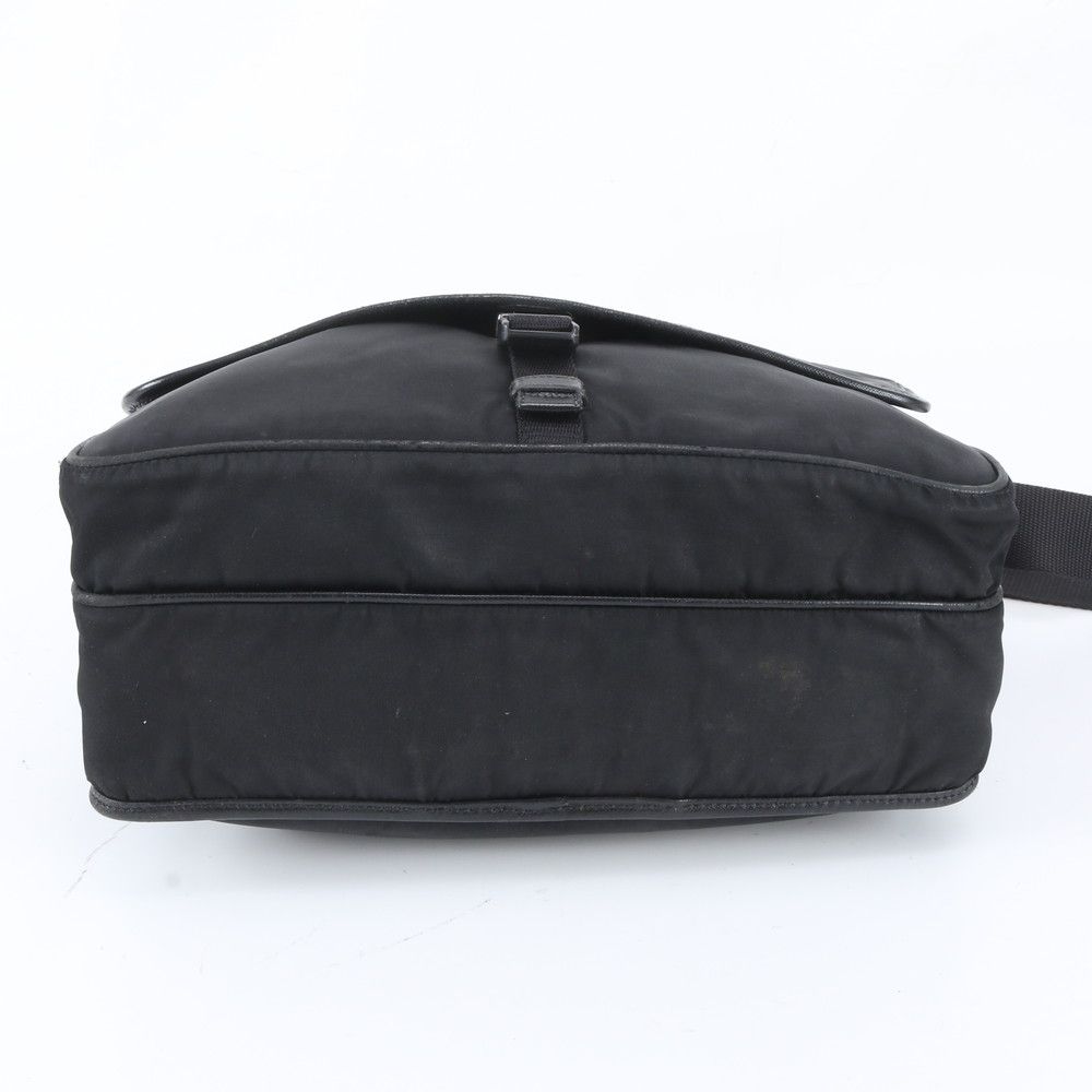 Prada Tessuto Nylon Shoulder Bag Crossbody Messenger Black — view 5