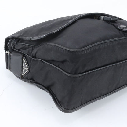 Prada Tessuto Nylon Shoulder Bag Crossbody Messenger Black — view 6