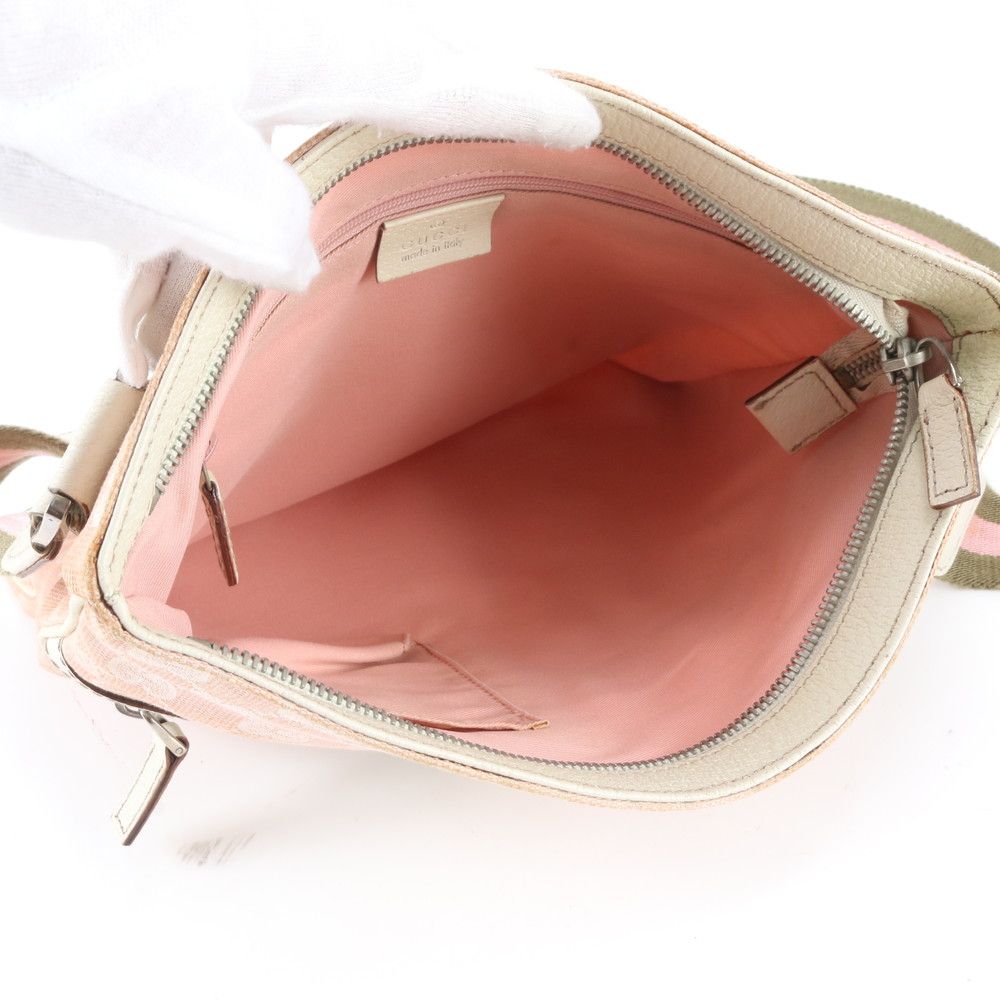 Gucci GG Canvas Sherry Line Leather Shoulder Bag — view 7