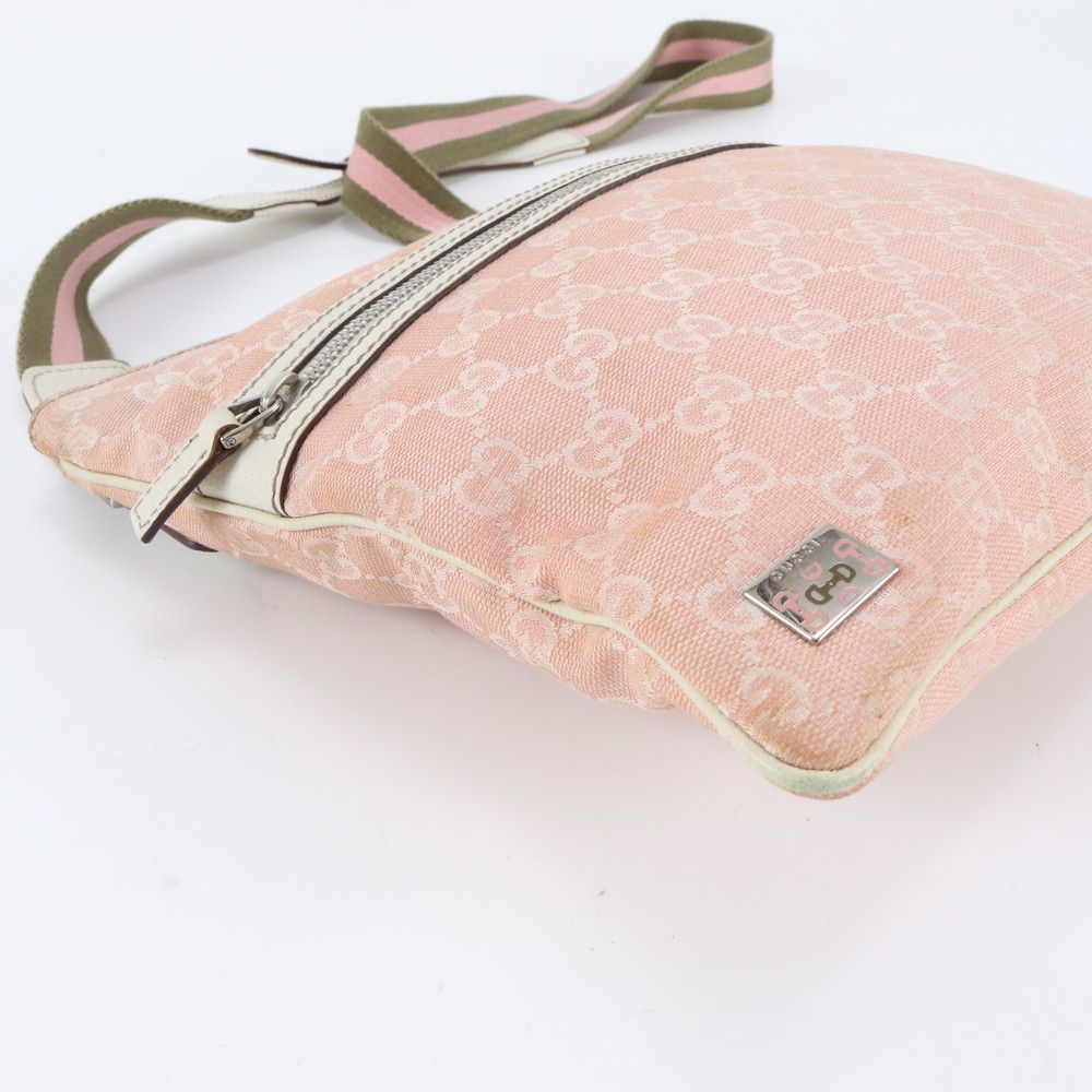 Gucci GG Canvas Sherry Line Leather Shoulder Bag — view 6