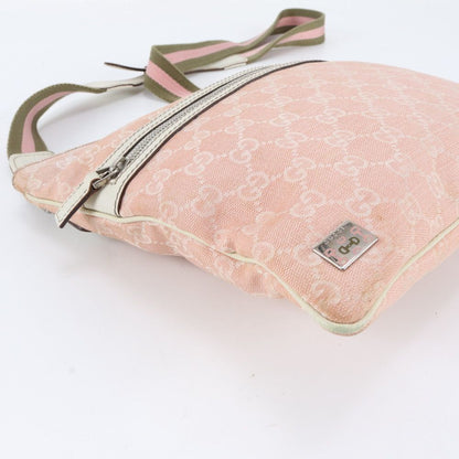 Gucci GG Canvas Sherry Line Leather Shoulder Bag — view 6