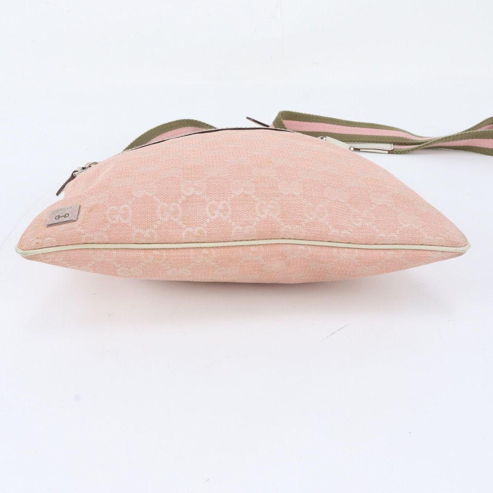 Gucci GG Canvas Sherry Line Leather Shoulder Bag — view 5