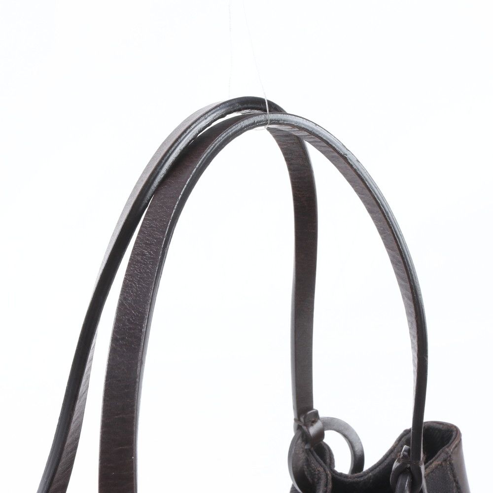 Gucci GG Canvas Leather Handbag with Tote Pouch Brown — view 2