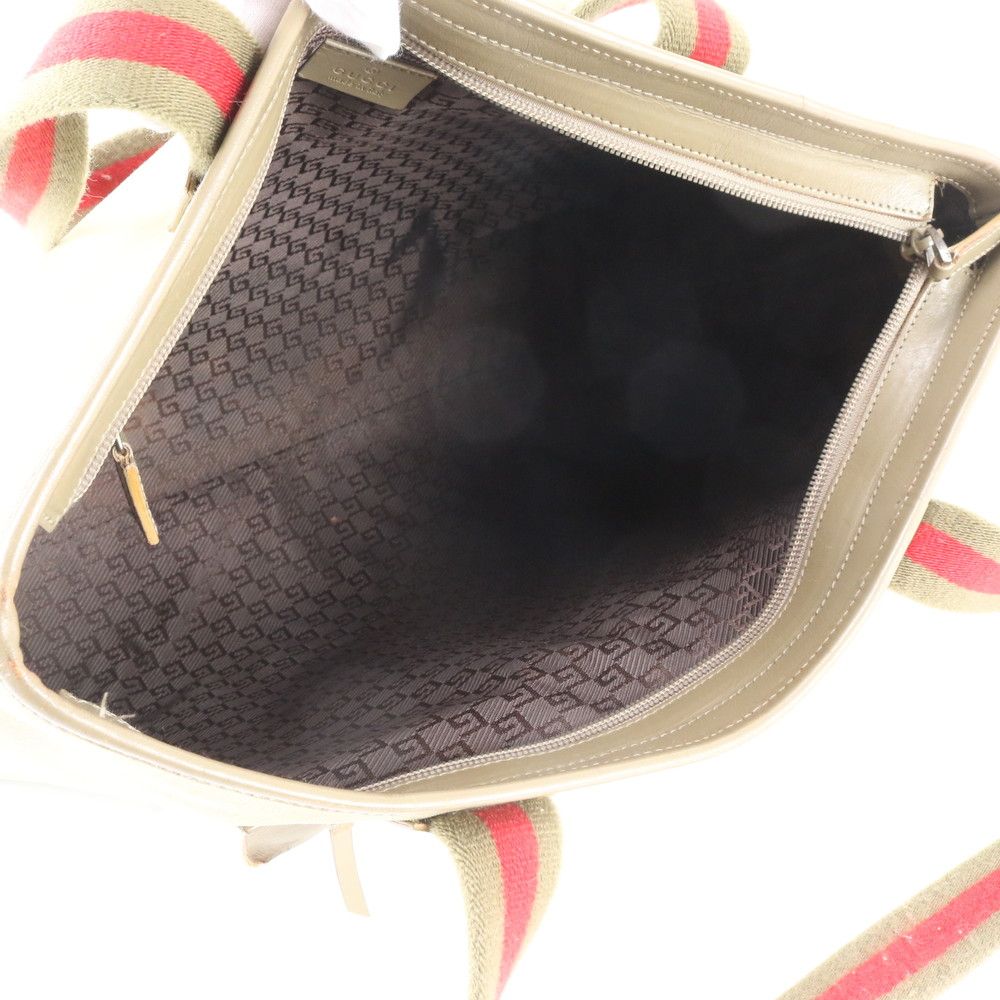 Gucci Leather Nylon Tote Shoulder Business Document — view 7