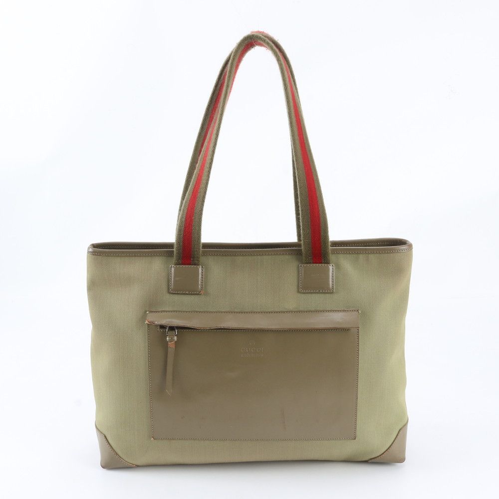 Gucci Leather Nylon Tote Shoulder Business Document