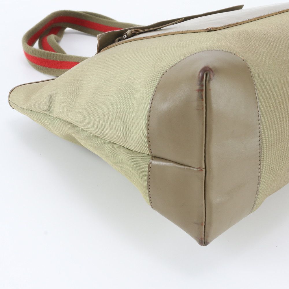 Gucci Leather Nylon Tote Shoulder Business Document — view 6