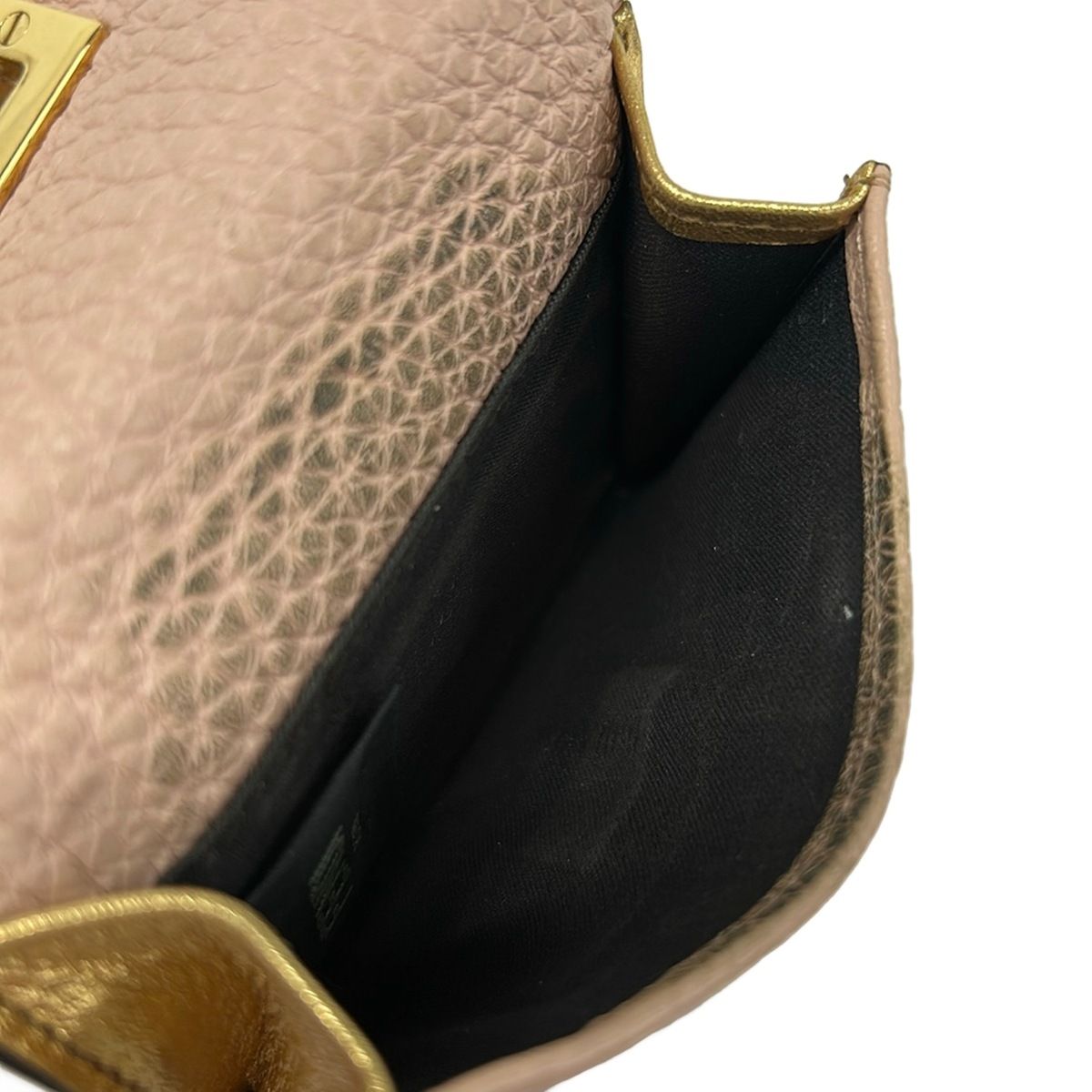 Fendi Trifold Wallet Peekaboo Light Pink Leather — view 4
