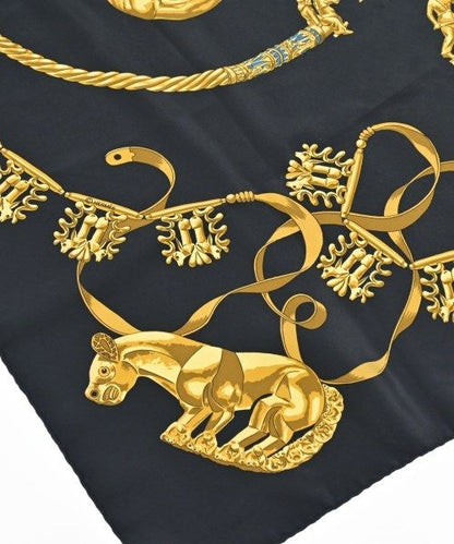 Hermes Bandana Scarf Navy — view 4
