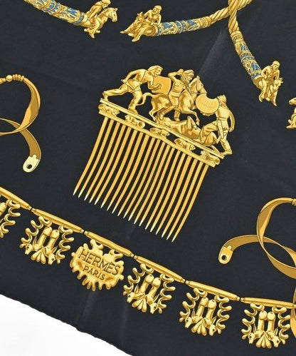 Hermes Bandana Scarf Navy — view 3