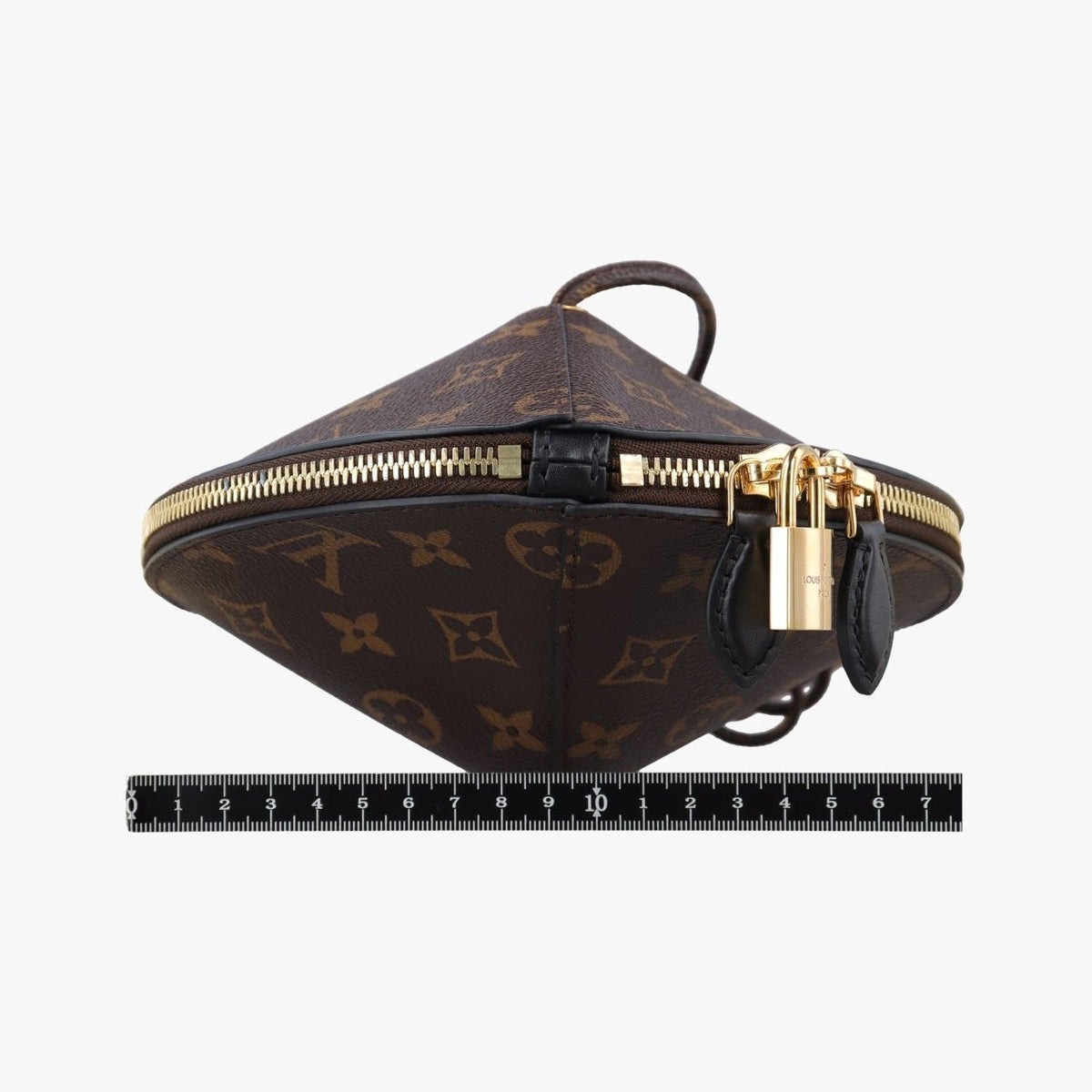 Louis Vuitton Tupi Brown Monogram Canvas Cowhide Leather Clutch — view 2