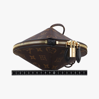 Louis Vuitton Tupi Brown Monogram Canvas Cowhide Leather Clutch — view 2