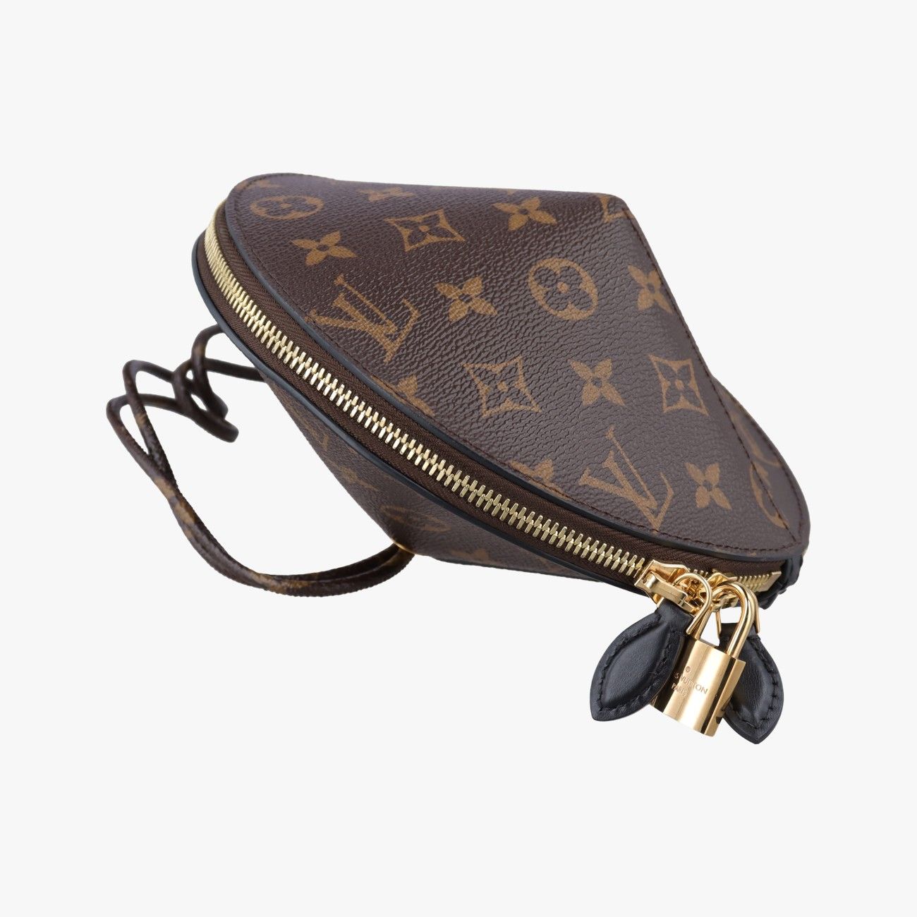 Louis Vuitton Tupi Brown Monogram Canvas Cowhide Leather Clutch — view 7