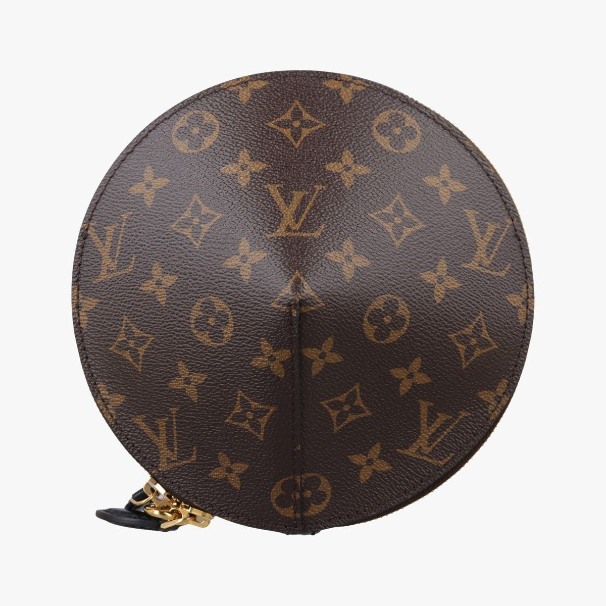 Louis Vuitton Tupi Brown Monogram Canvas Cowhide Leather Clutch — view 3