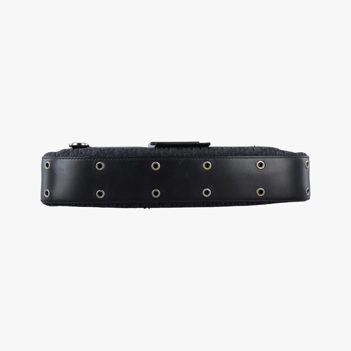 Dior Street Chic Columbus Black Canvas Leather Shoulder Bag — view 3